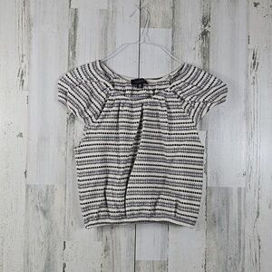 twenty black and cream crop top women's size XS petite